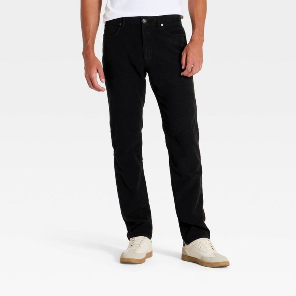 Men’s Stretch Terry 5-Pocket Pants - Goodfellow & Co Black 28x30